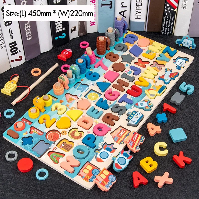 Montessori Preschool Educational Geometry Toys Board Games