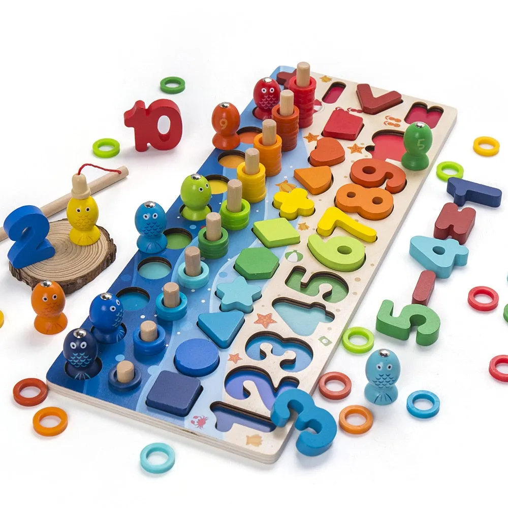 Montessori Preschool Educational Geometry Toys Board Games