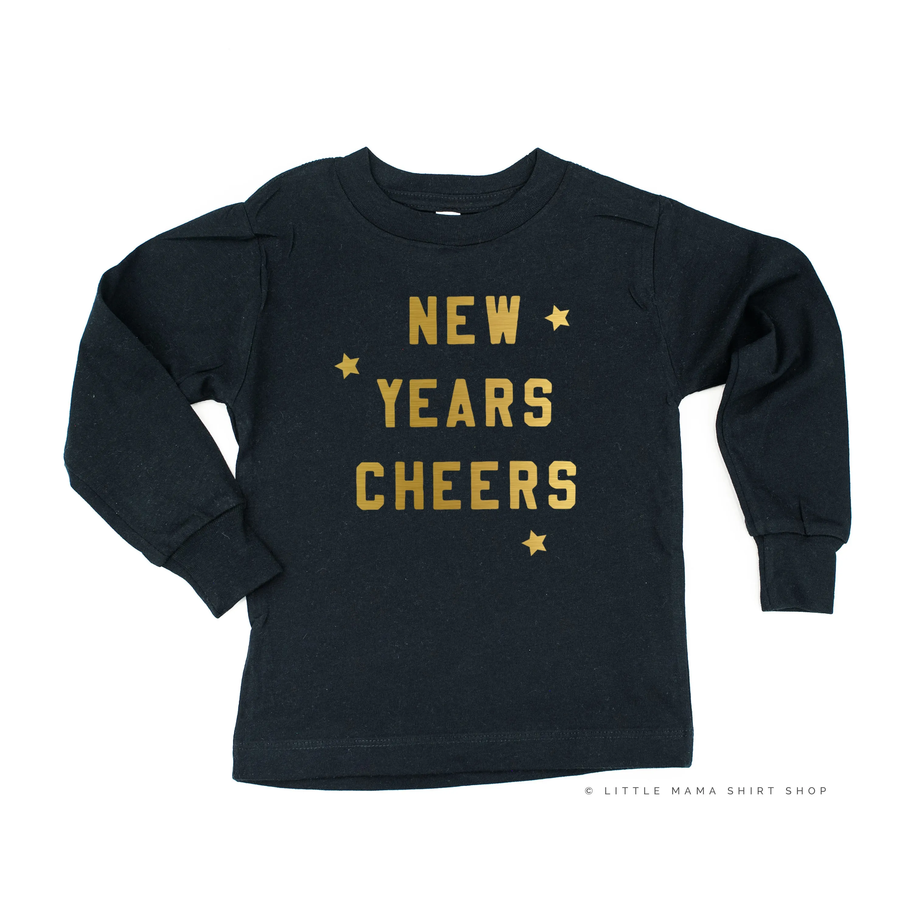 New Years Cheers - Block Font - Child LONG SLEEVE Tee