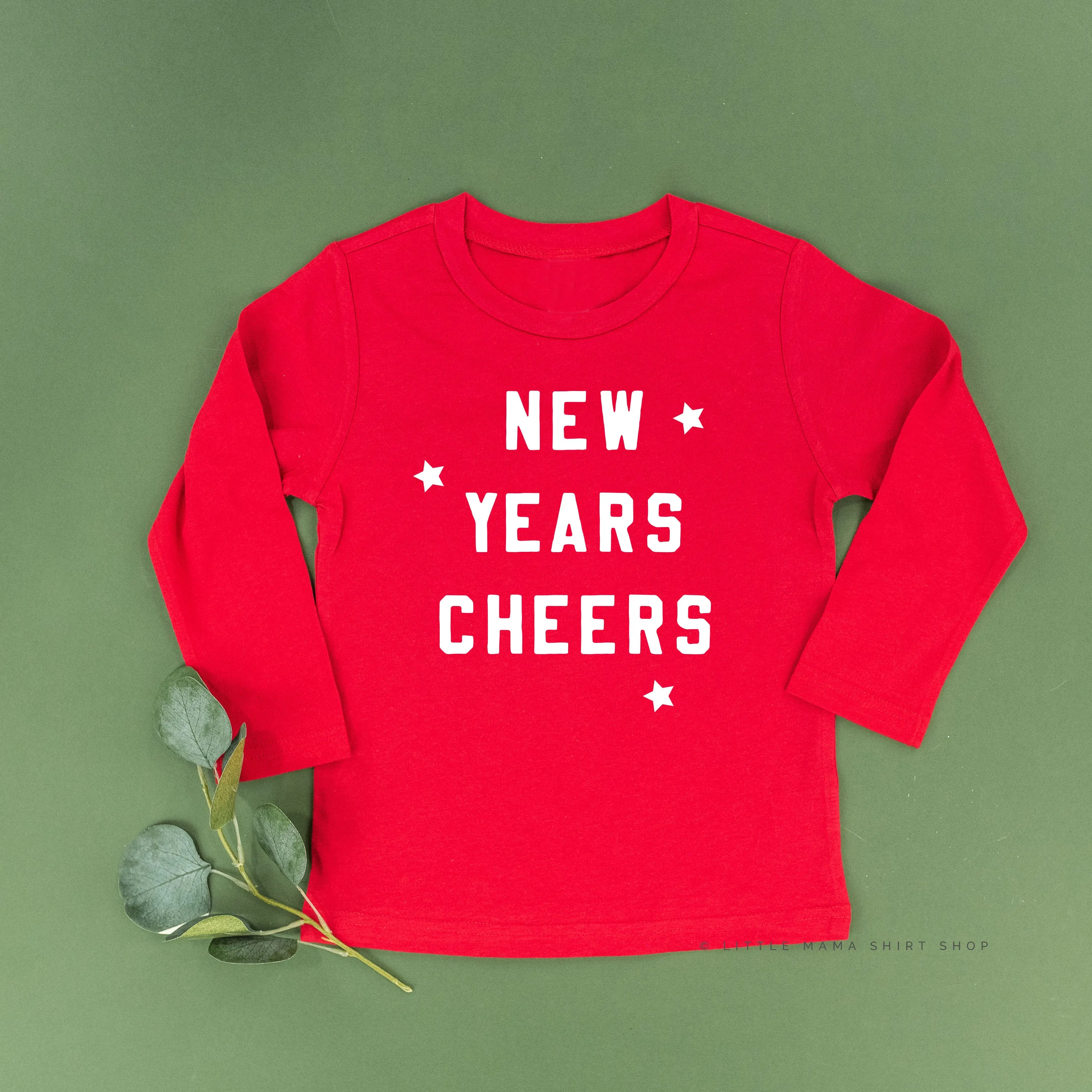 New Years Cheers - Block Font - Child LONG SLEEVE Tee