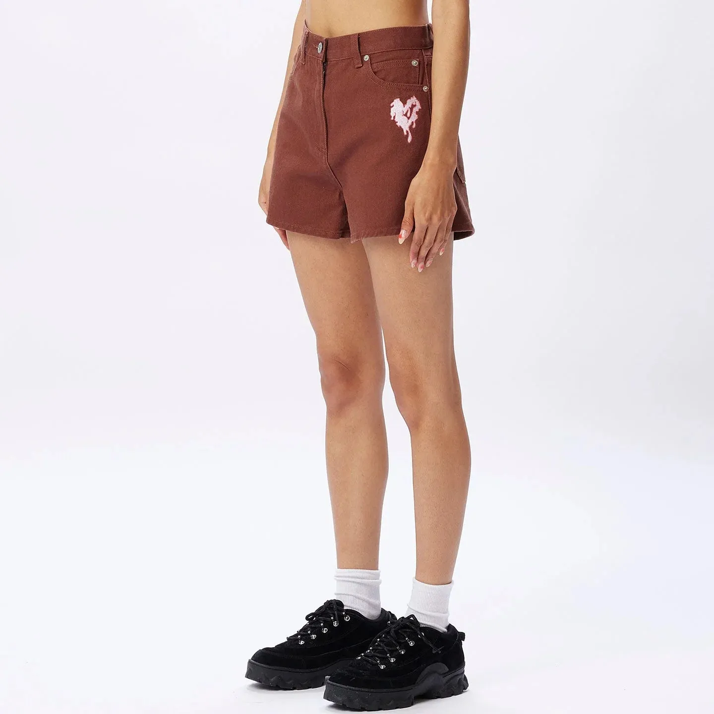 Obey Julia Denim Shorts - Sepia