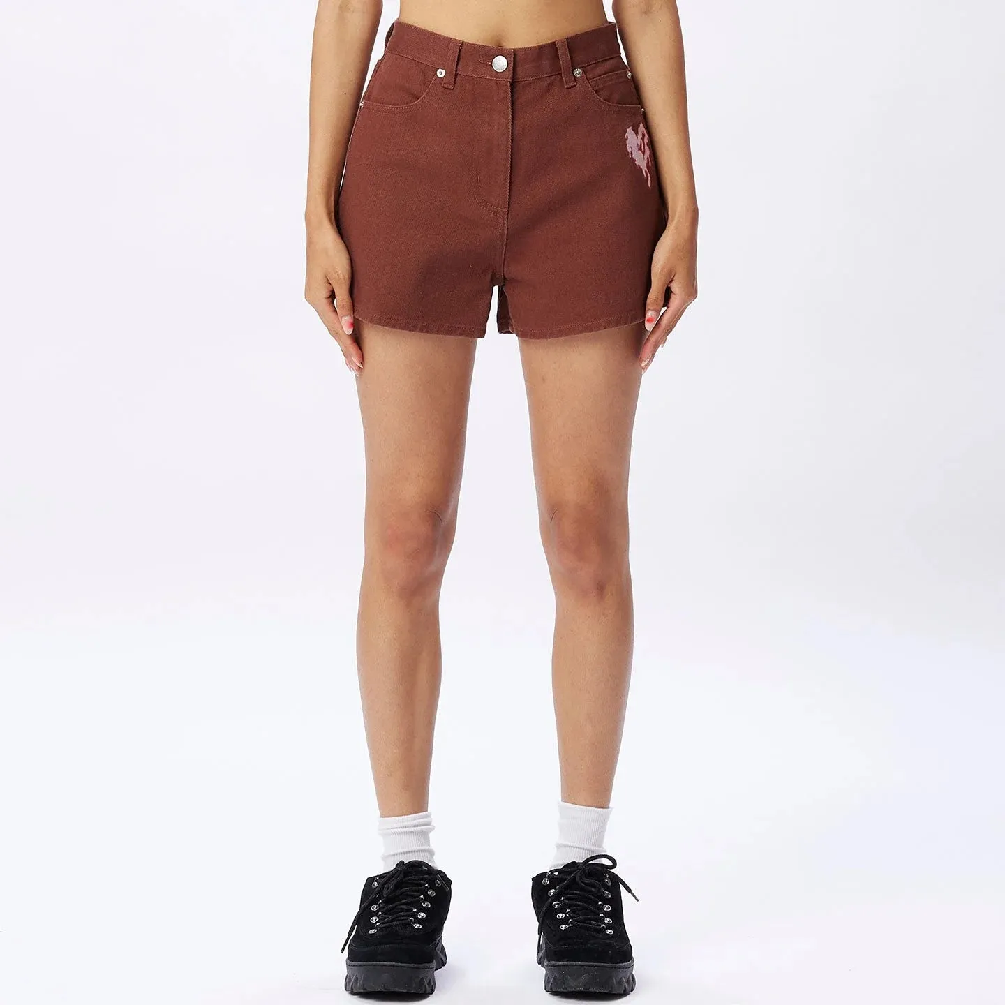 Obey Julia Denim Shorts - Sepia