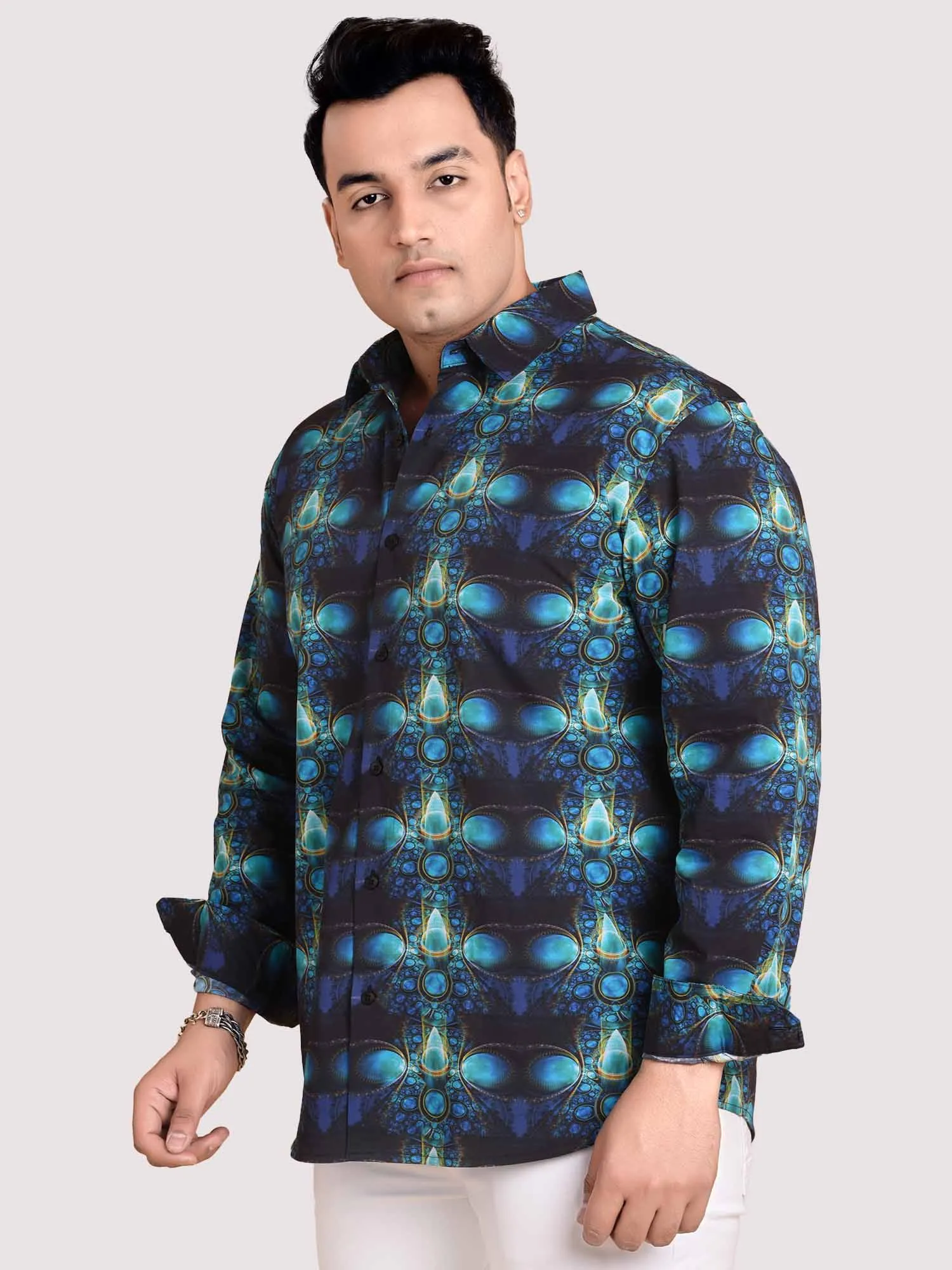 Opal Digital Printed Shirt Men's Plus Size