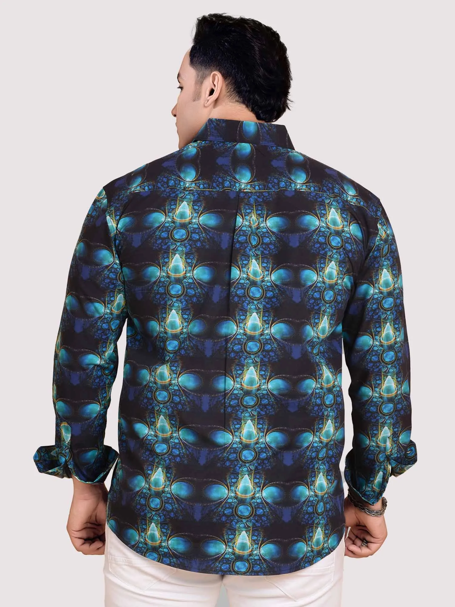 Opal Digital Printed Shirt Men's Plus Size