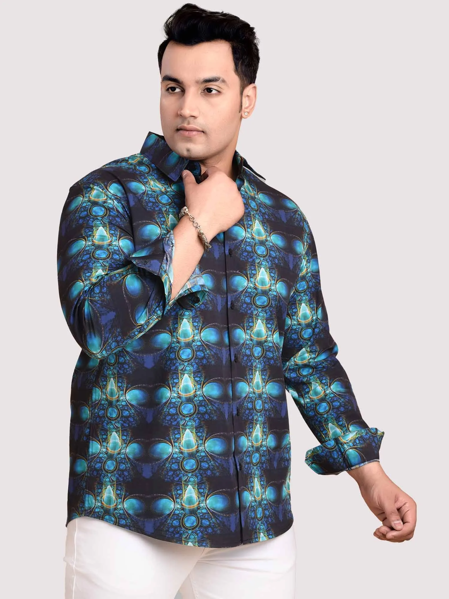 Opal Digital Printed Shirt Men's Plus Size