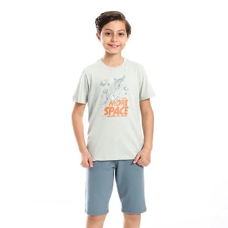 Pajamas Casual Summer Sleepwear Options For Boys - Aqua