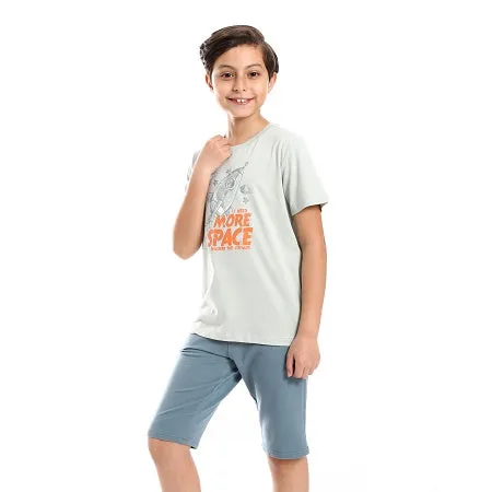 Pajamas Casual Summer Sleepwear Options For Boys - Aqua