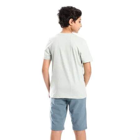 Pajamas Casual Summer Sleepwear Options For Boys - Aqua