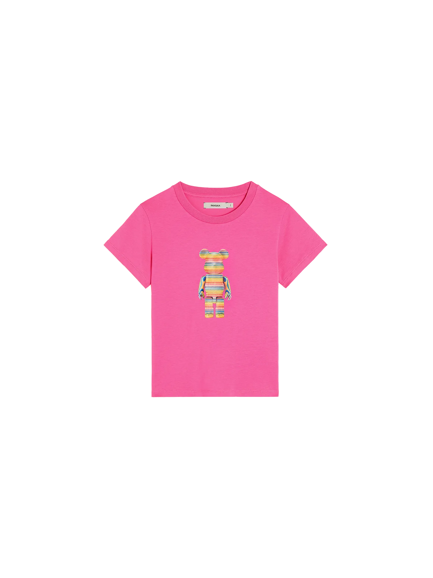 Pangaia x Haroshi BE@RBRICK™ Kids T-shirt—flamingo pink