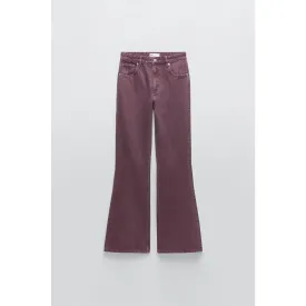 Purple Flare Full length Jeans