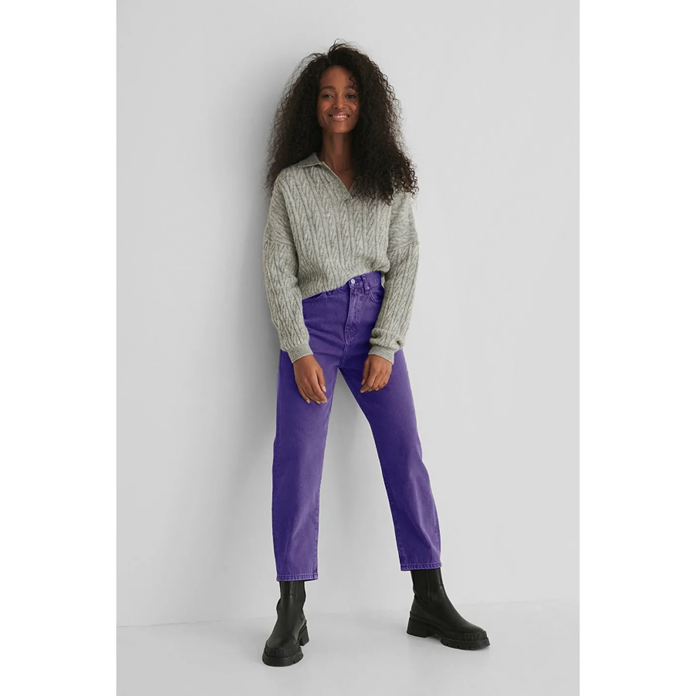 Purple Mom Fit High Jeans