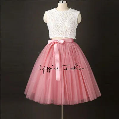 Quality 7 Layers 65cm Maxi Long Tulle Skirt Elegant Pleated Tutu Skirts Womens Vintage Lolita Petticoat faldas mujer Saias Jupe