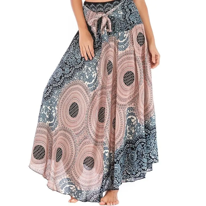 Rayon Beach Long Hippie Skirt