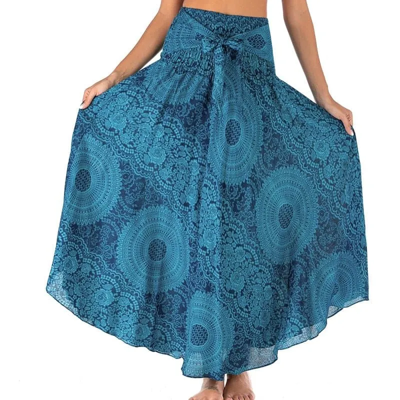 Rayon Beach Long Hippie Skirt