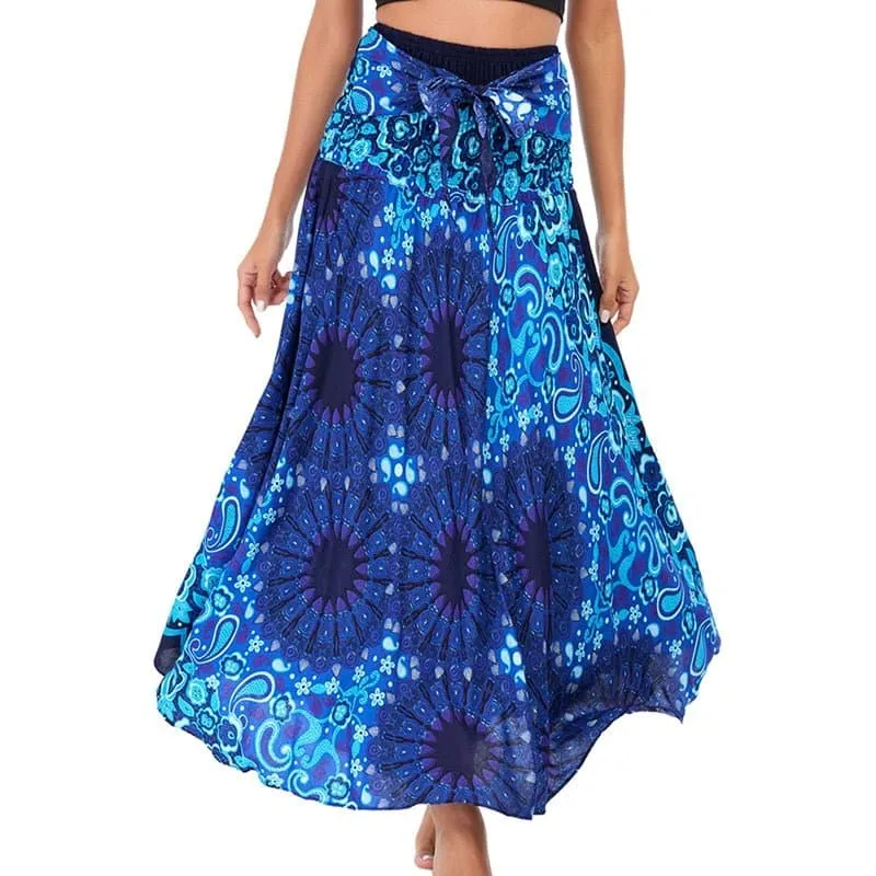 Rayon Beach Long Hippie Skirt