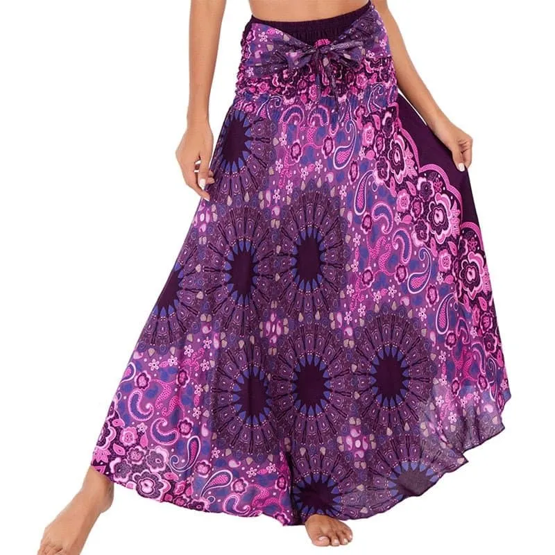 Rayon Beach Long Hippie Skirt