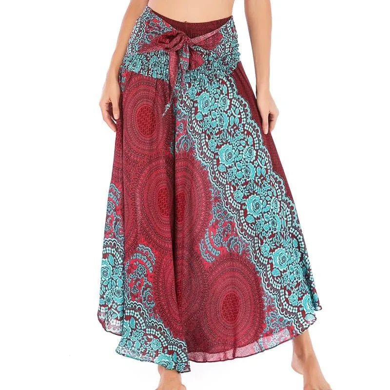 Rayon Beach Long Hippie Skirt