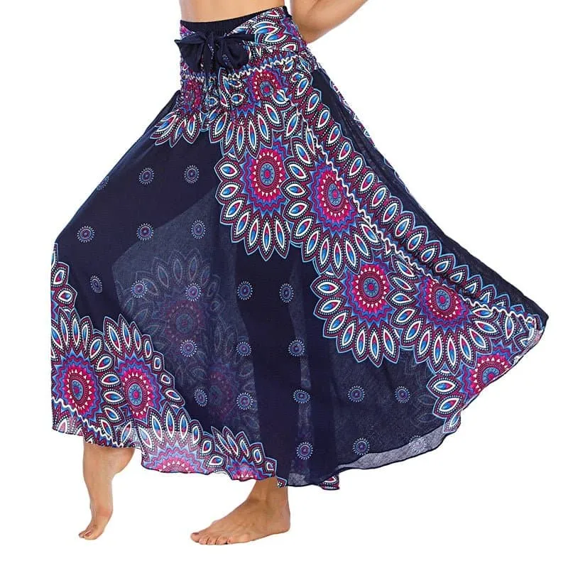 Rayon Beach Long Hippie Skirt