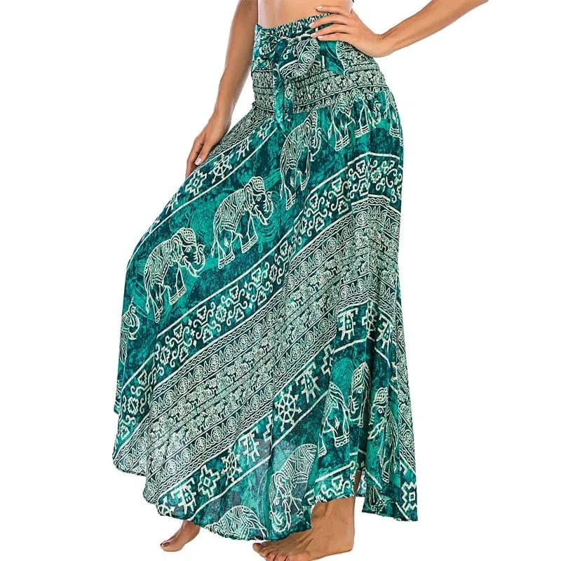 Rayon Beach Long Hippie Skirt