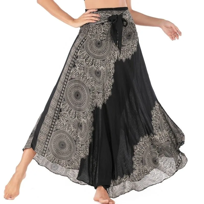 Rayon Beach Long Hippie Skirt