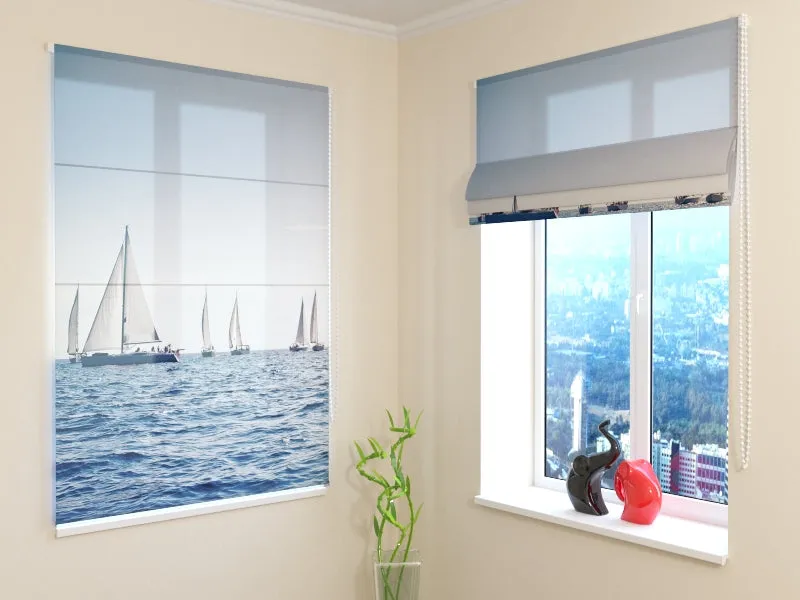 Roman Blind Sea and Sailboats