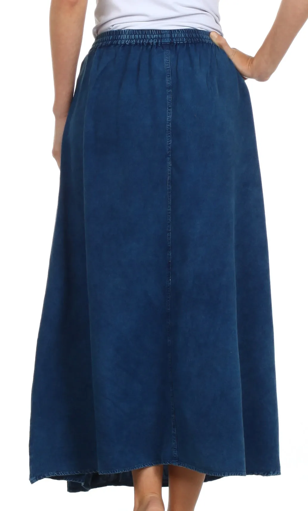 Sakkas Bellissa Stonewashed Rayon Skirt