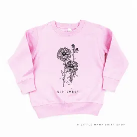 SEPTEMBER BIRTH FLOWER - Aster - Child Sweater