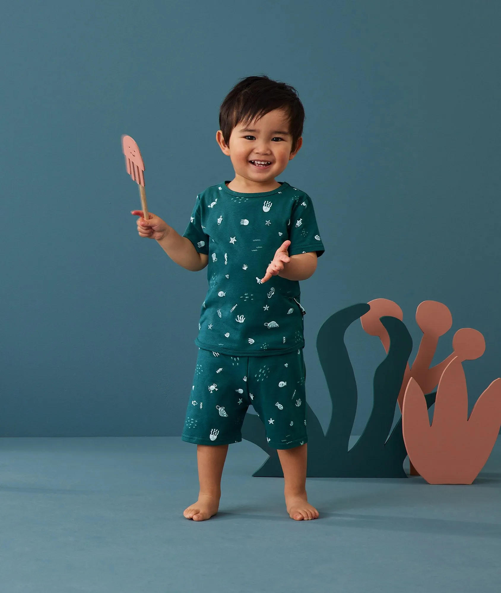 Short Sleeve Pajamas 0.2 TOG Ocean Blue