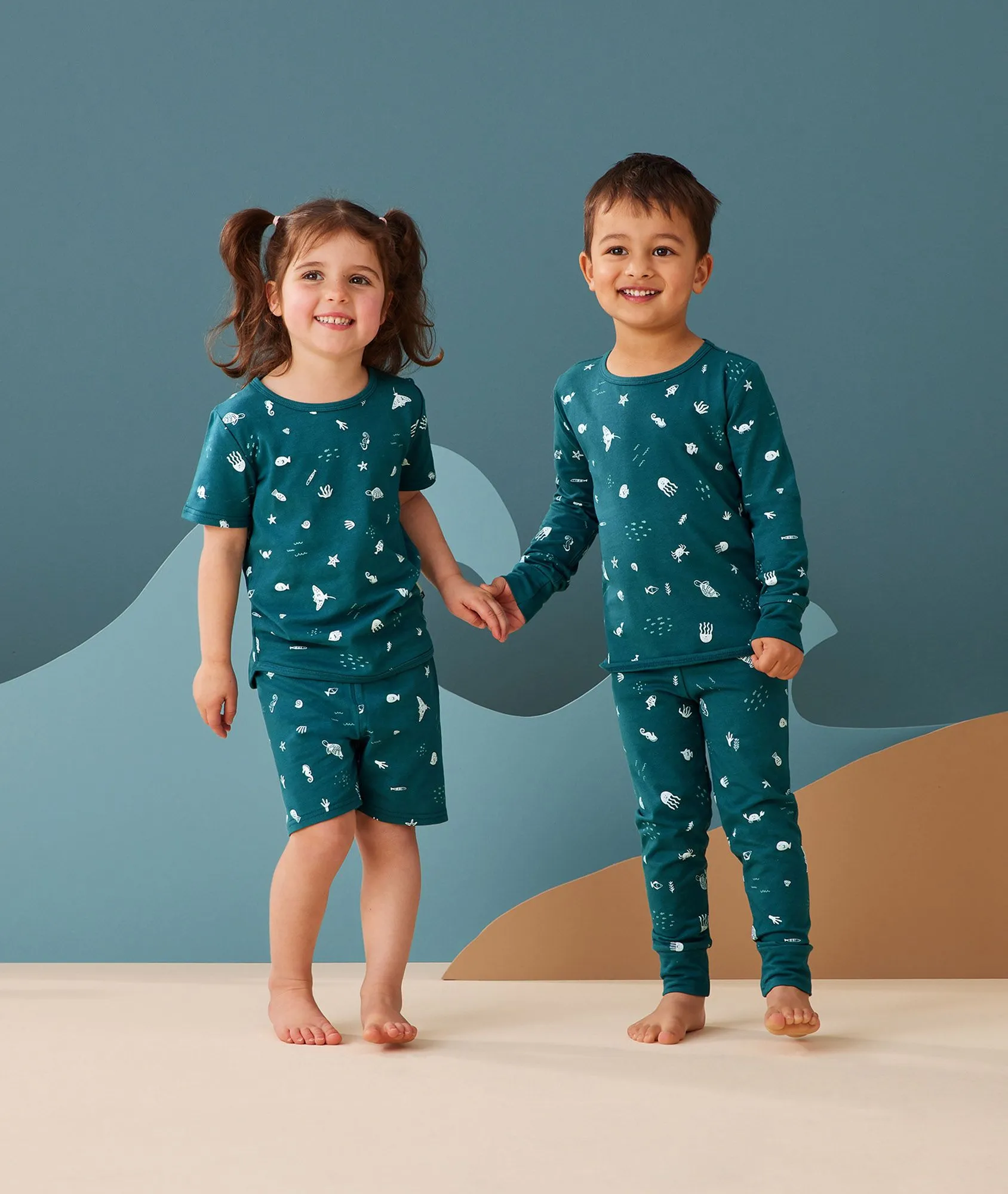 Short Sleeve Pajamas 0.2 TOG Ocean Blue