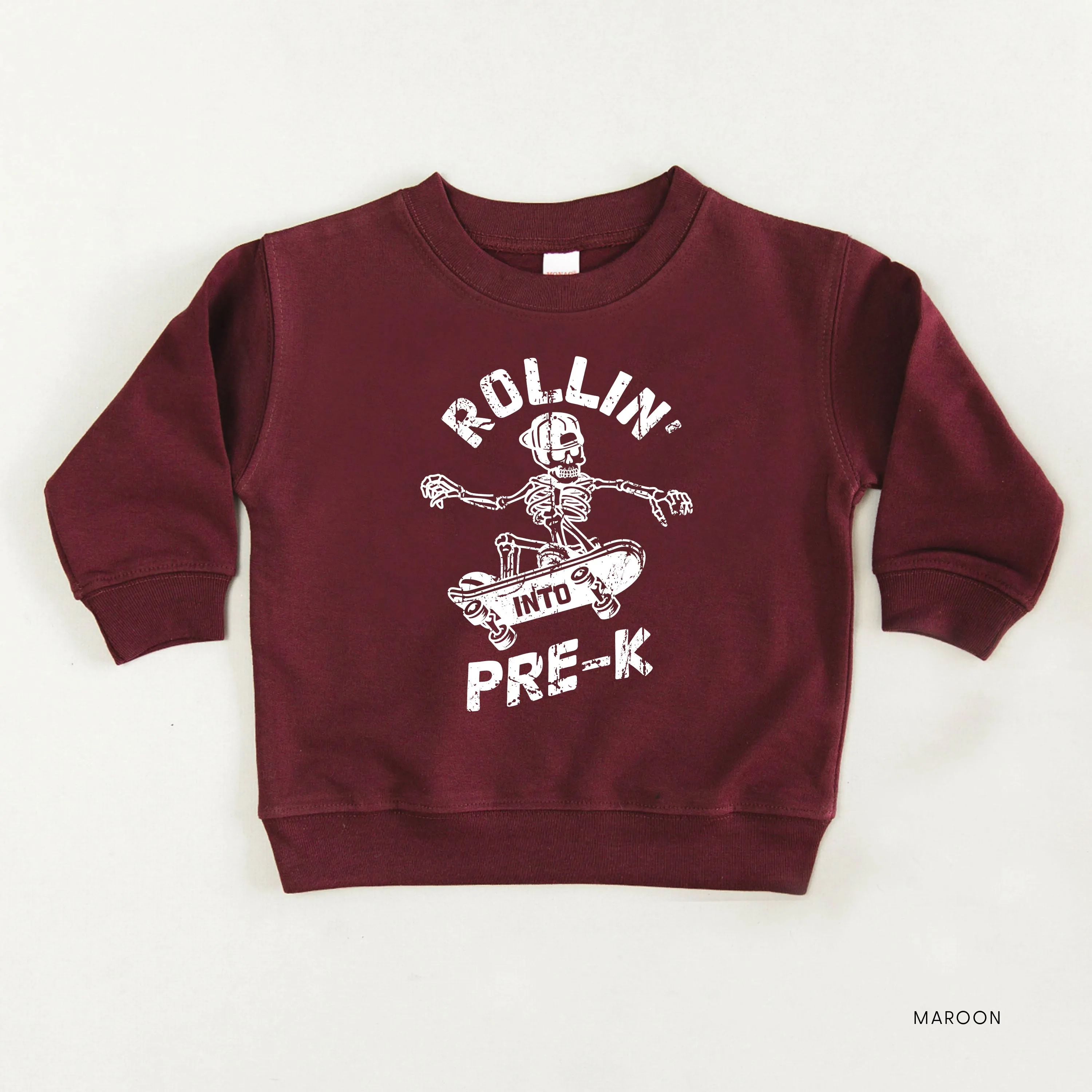 Skateboarding Skelly - Rollin' into Pre-K - Child Sweater