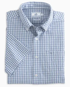 Southern Tide Men's SS Lucayan Gingham Intercoastal Sport Shirt/Endless Blue