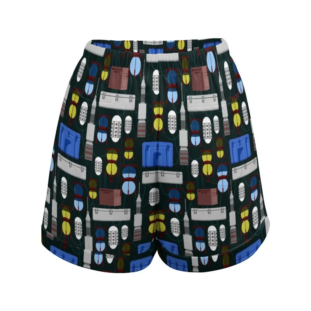 Star Wars Droids Women's High-Waisted Loose Shorts With Pockets