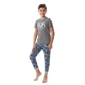 Summer Pajamas For Boys, Printed Pants - Blue