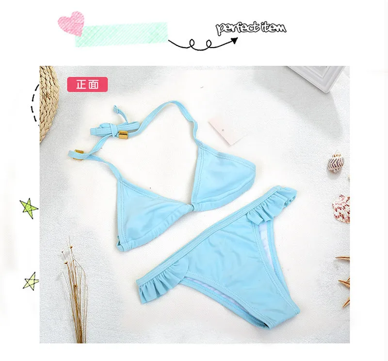 Swimsuit Bikini  for Children Summer Split Swimwear