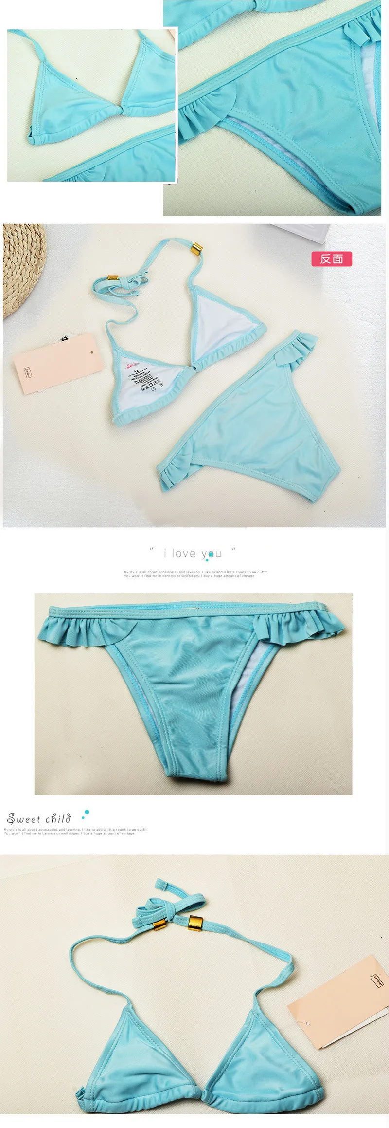 Swimsuit Bikini  for Children Summer Split Swimwear