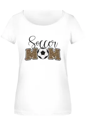 T-Shirt Damen - Soccer Mom (Leo-Print)