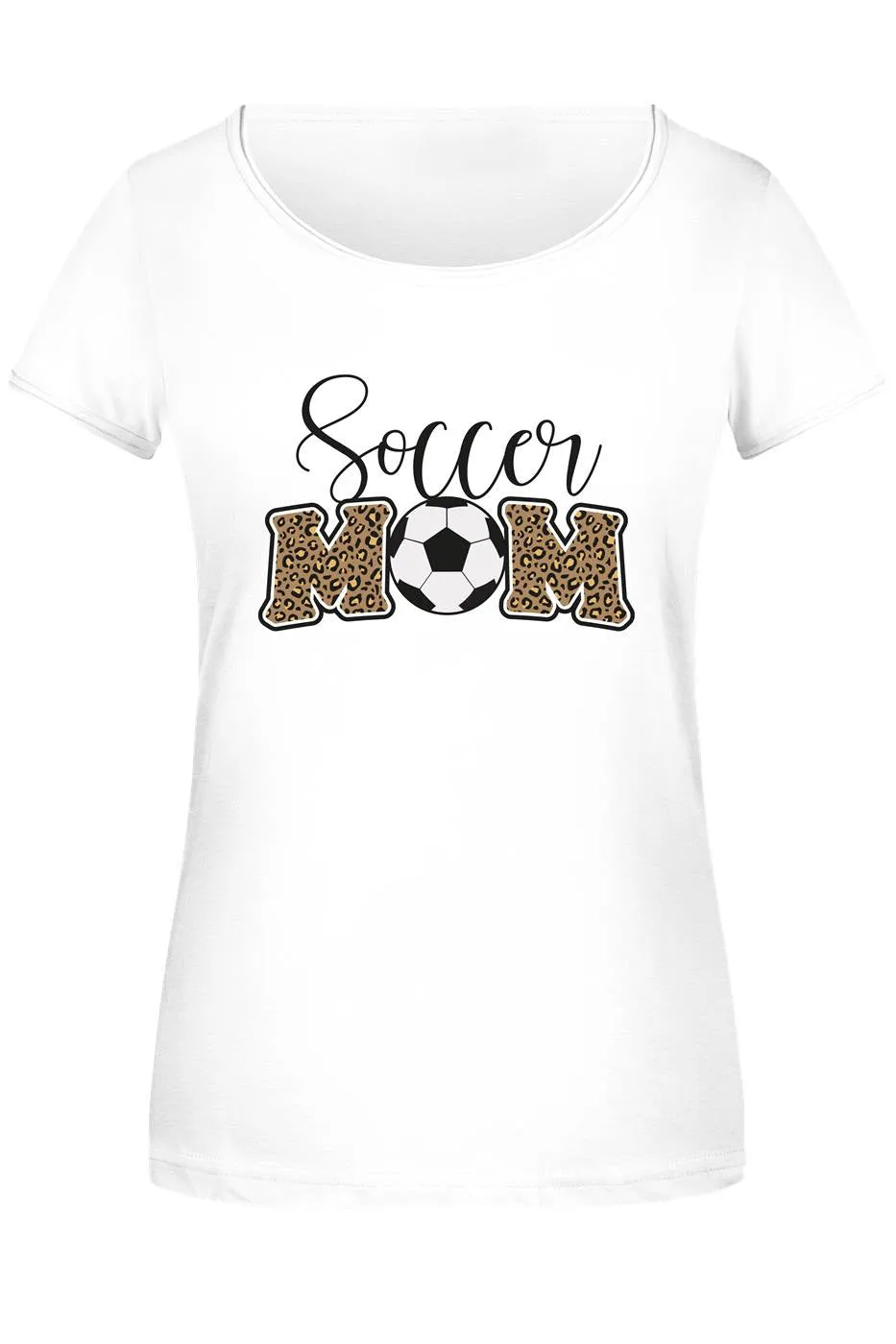 T-Shirt Damen - Soccer Mom (Leo-Print)