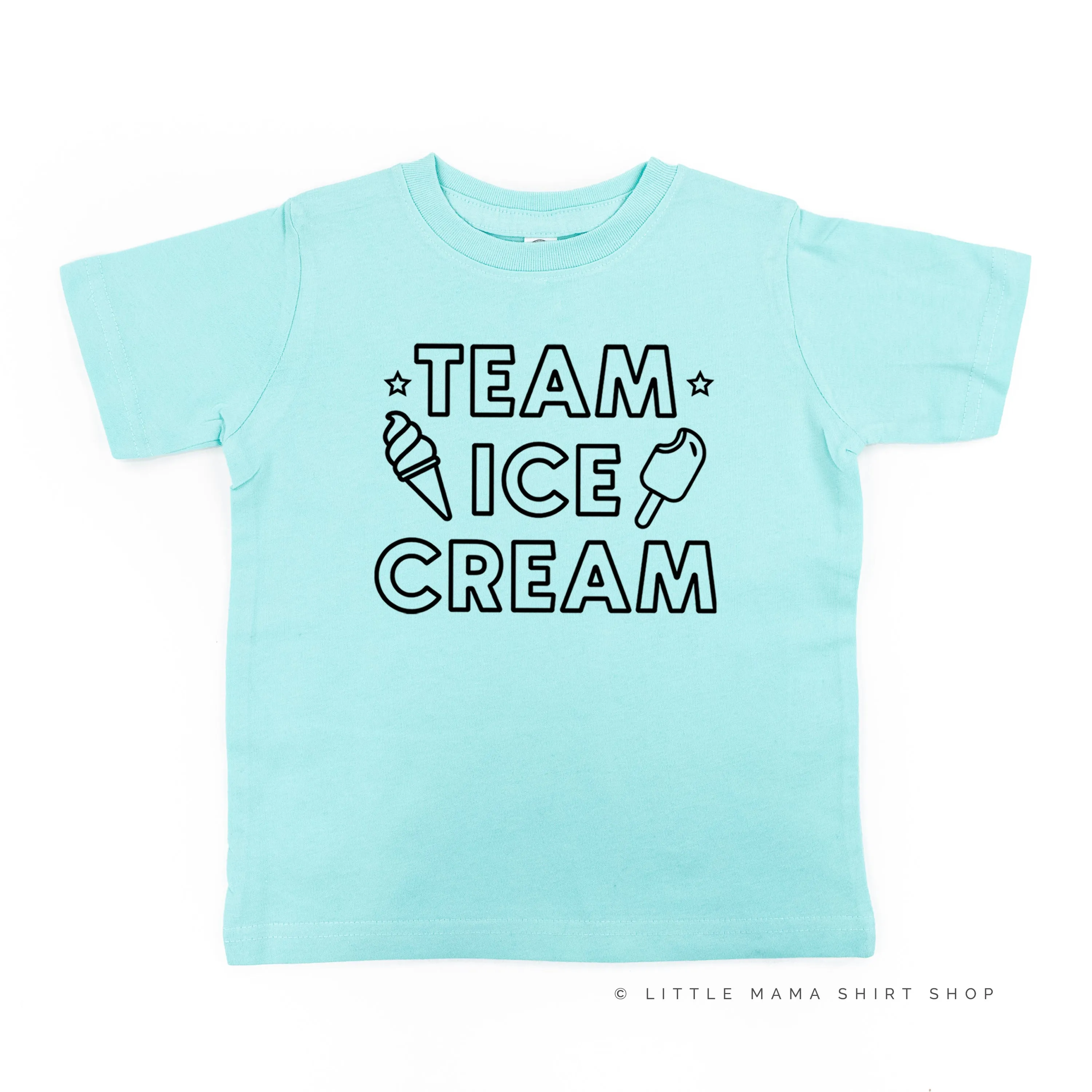 TEAM ICE CREAM - Single Cone on Back - Short Sleeve Child Shirt