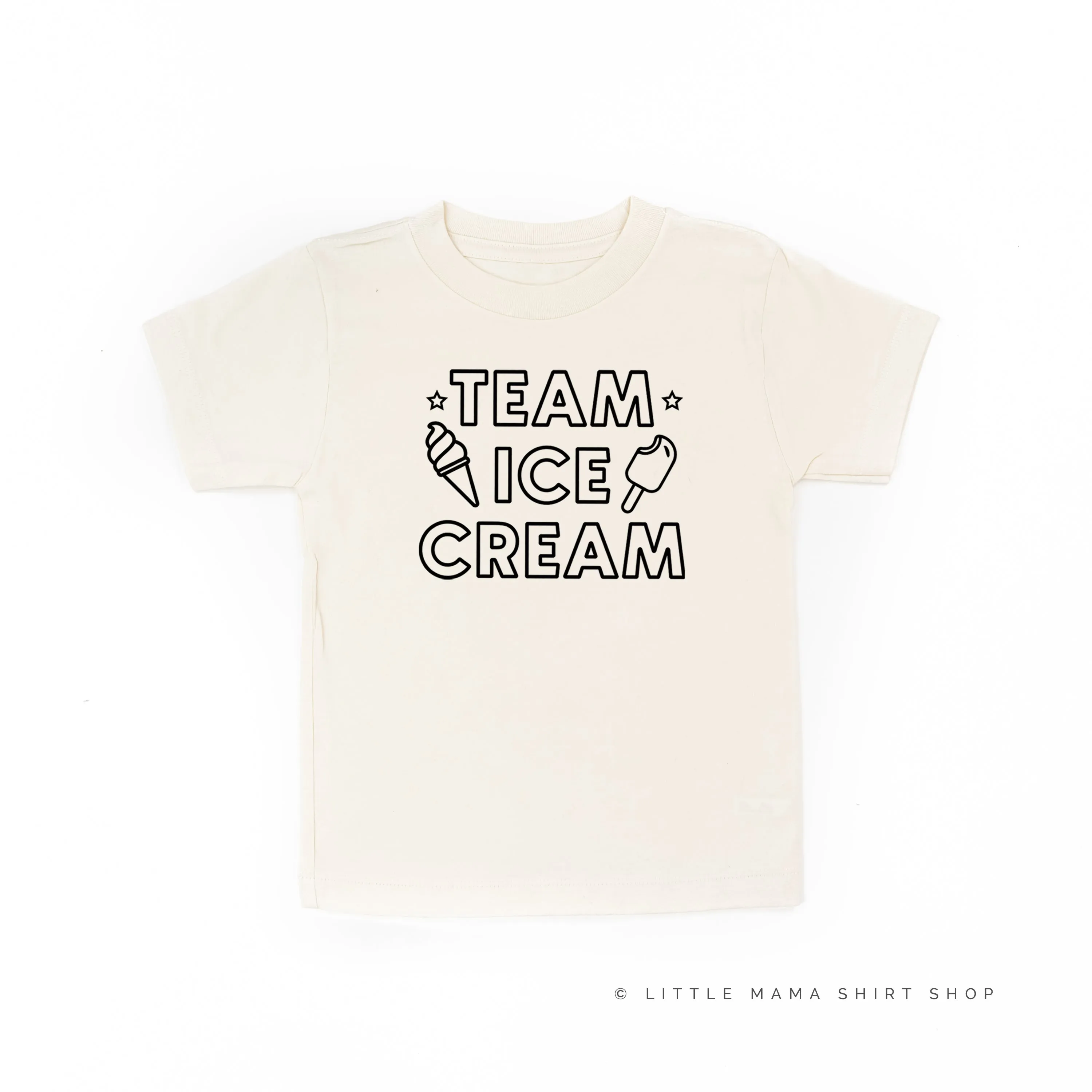 TEAM ICE CREAM - Single Cone on Back - Short Sleeve Child Shirt