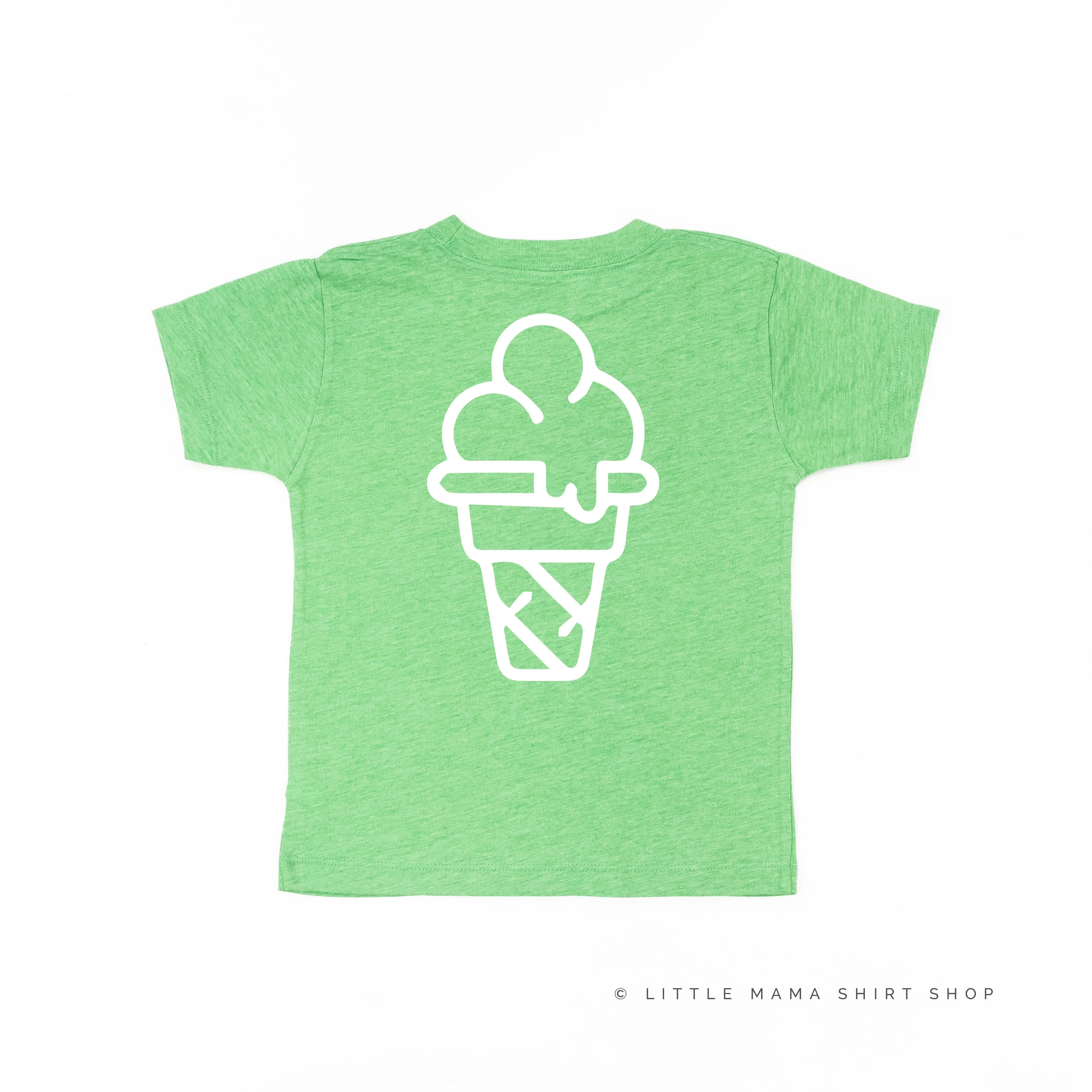 TEAM ICE CREAM - Single Cone on Back - Short Sleeve Child Shirt