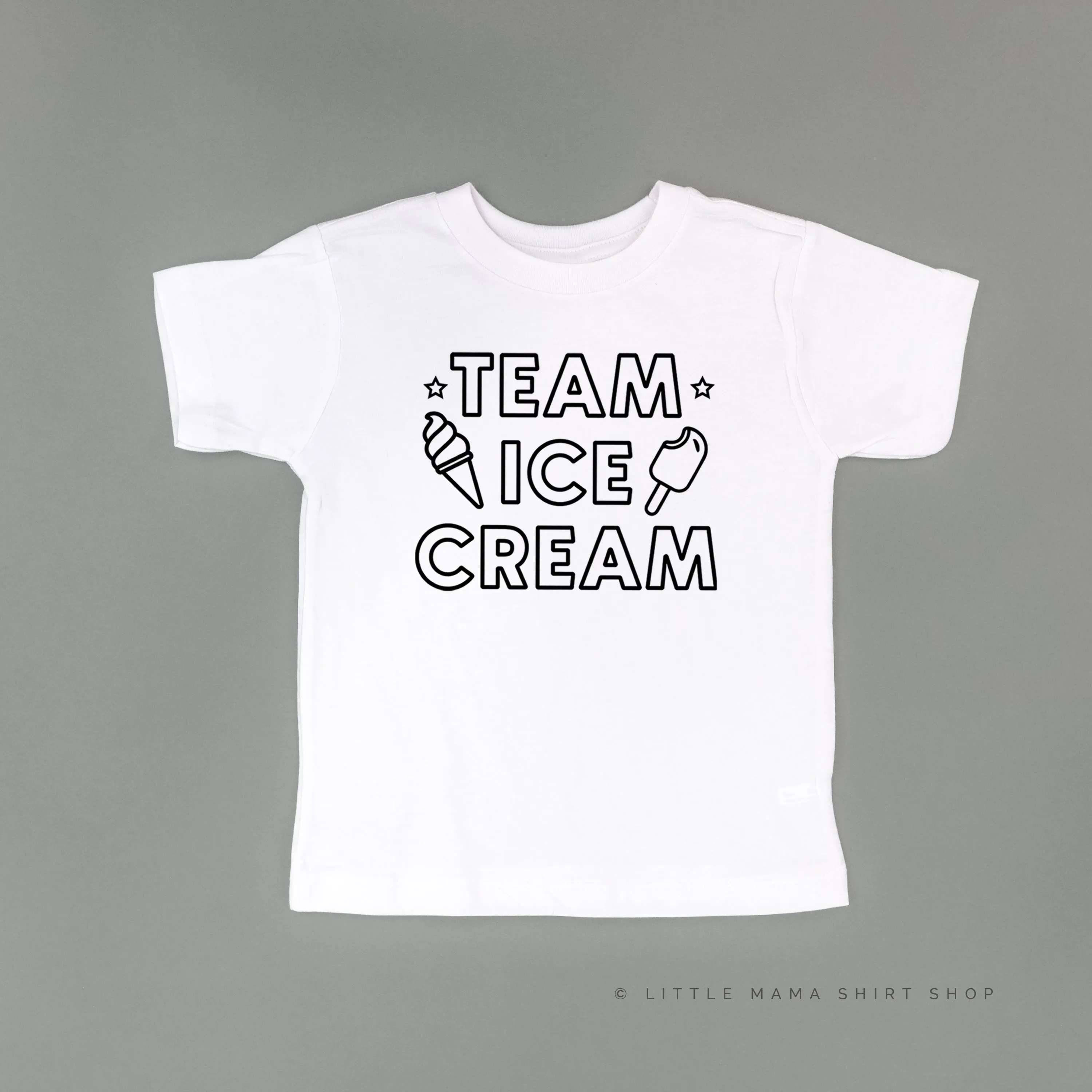 TEAM ICE CREAM - Single Cone on Back - Short Sleeve Child Shirt