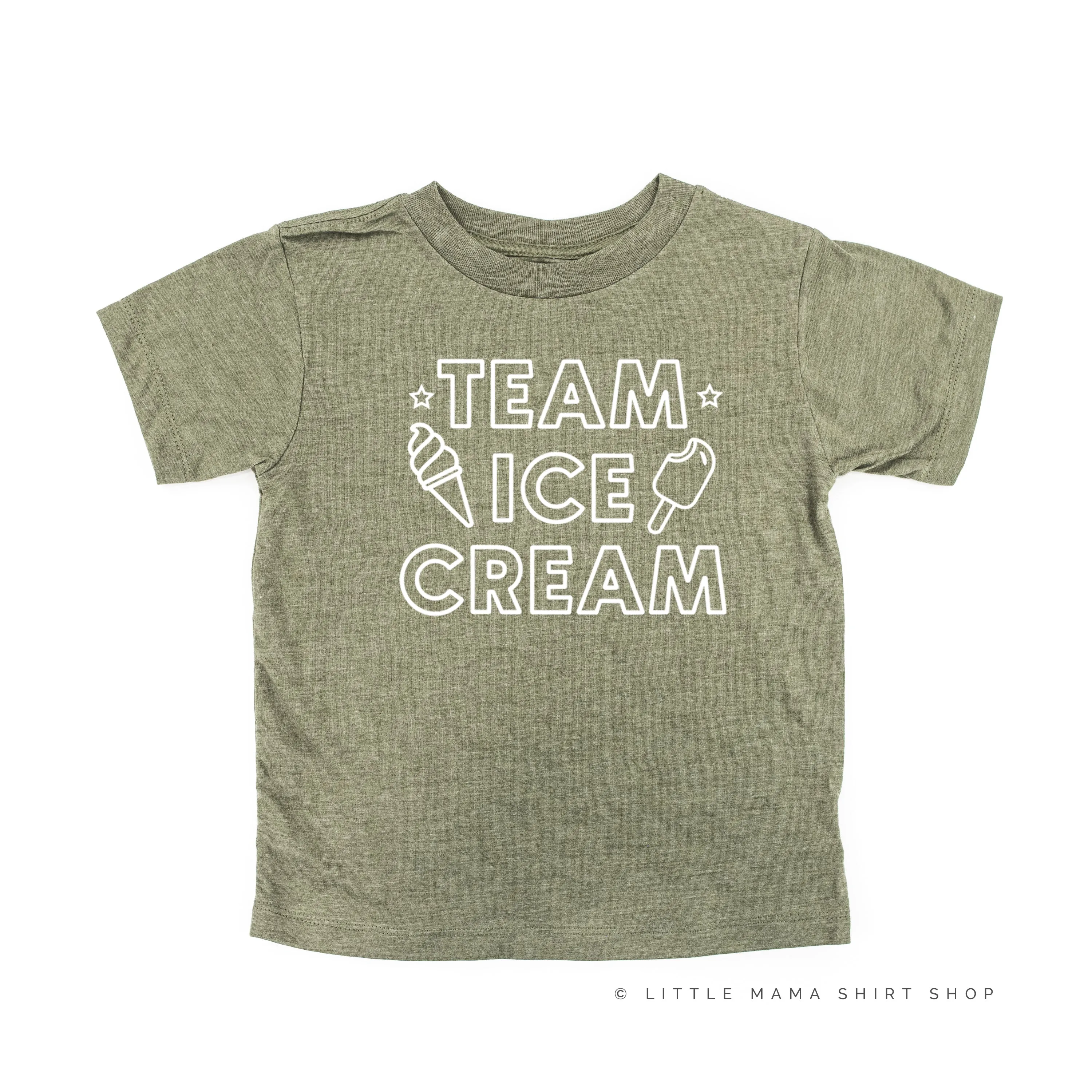 TEAM ICE CREAM - Single Cone on Back - Short Sleeve Child Shirt