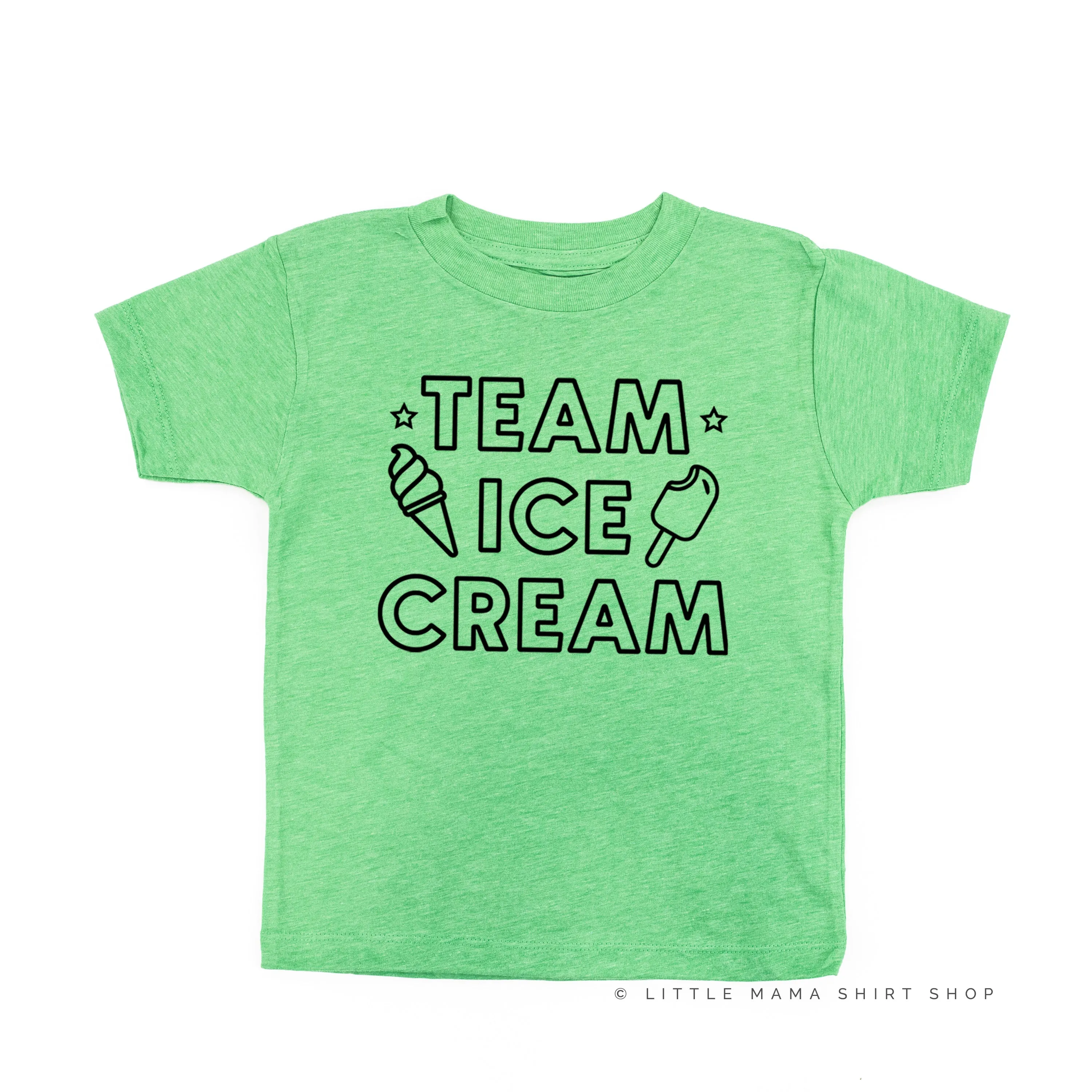 TEAM ICE CREAM - Single Cone on Back - Short Sleeve Child Shirt