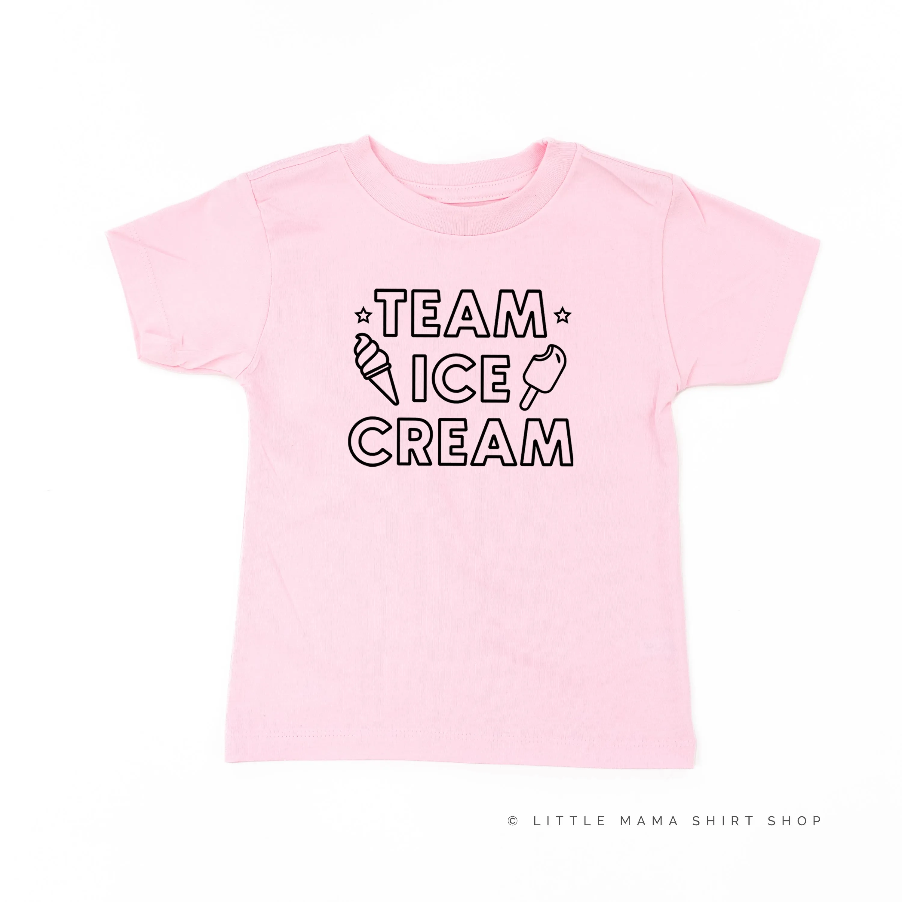 TEAM ICE CREAM - Single Cone on Back - Short Sleeve Child Shirt