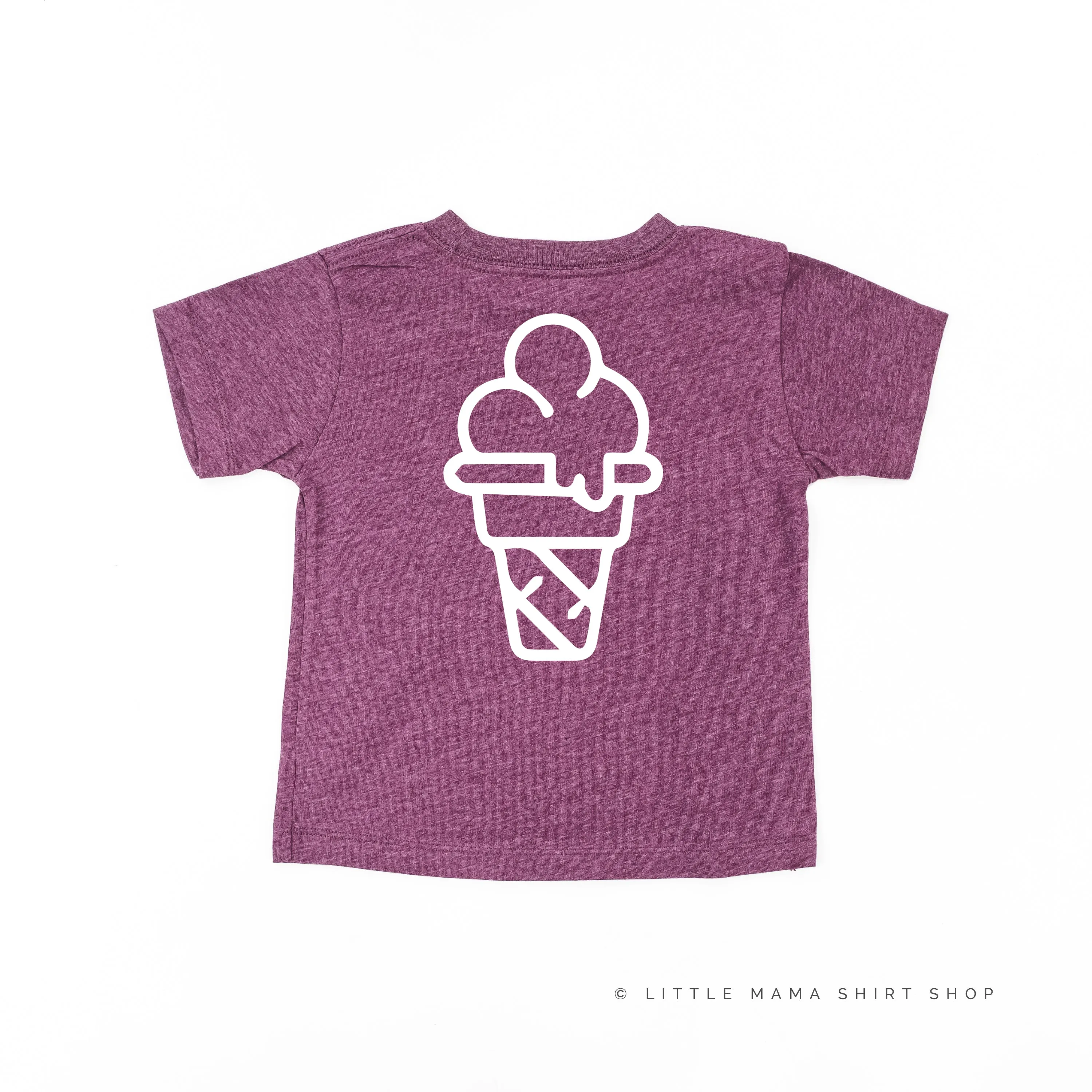 TEAM ICE CREAM - Single Cone on Back - Short Sleeve Child Shirt