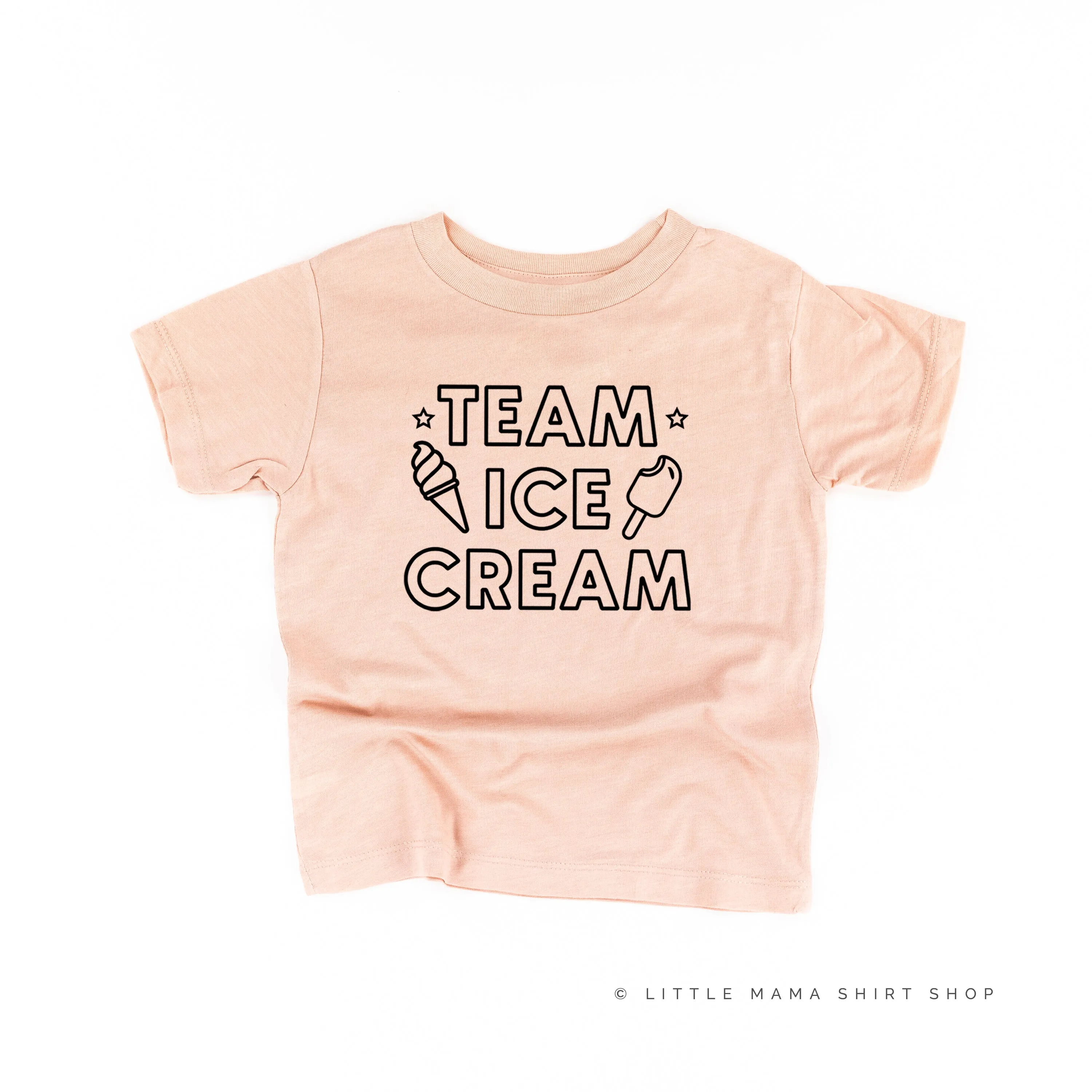 TEAM ICE CREAM - Single Cone on Back - Short Sleeve Child Shirt