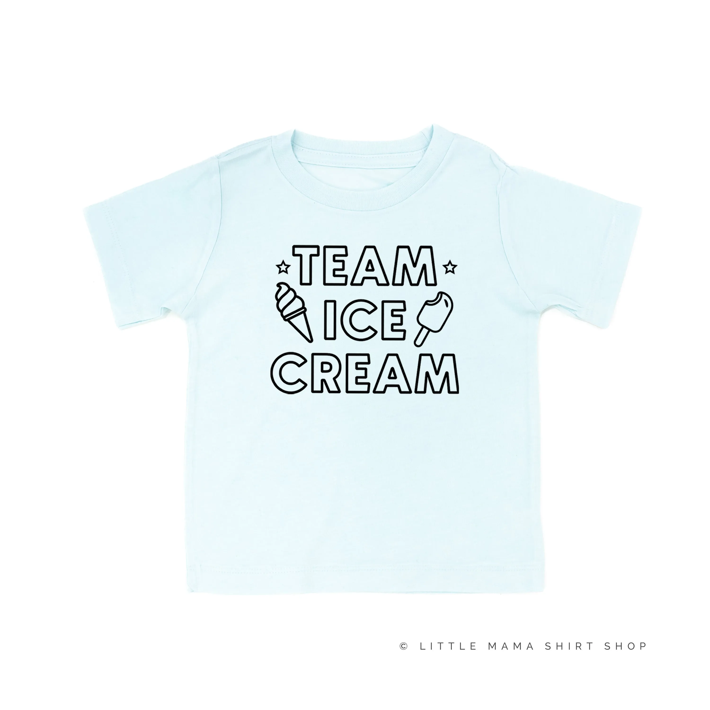 TEAM ICE CREAM - Single Cone on Back - Short Sleeve Child Shirt