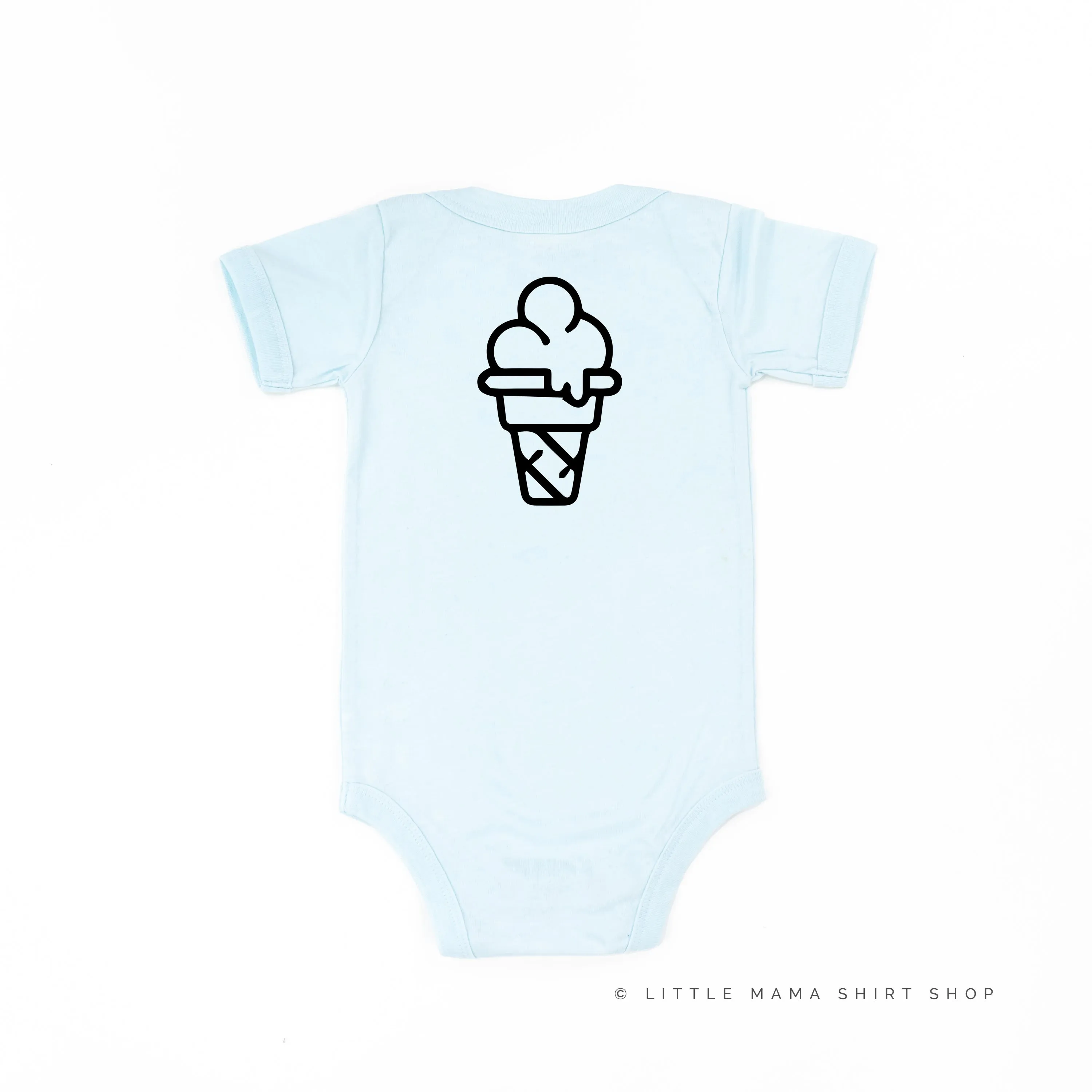 TEAM ICE CREAM - Single Cone on Back - Short Sleeve Child Shirt