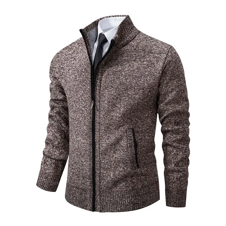 Top Quality Men's Full Zip Cardigan Fleece Sweater Big and Tall Clothes Casual Jumper Cardigans Coats