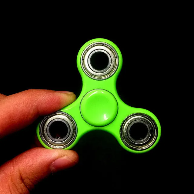 White/Black Tri-Spinner Fidget Toy Plastic EDC Hand Spinner For Autism and ADHD